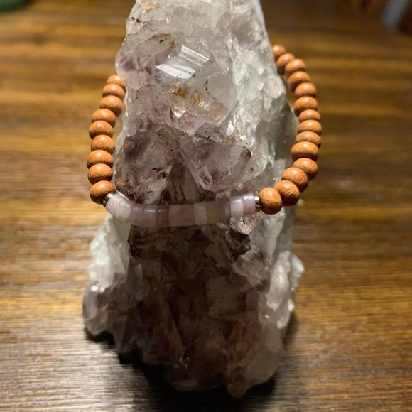 Amethyst and Bayong Wood Bracelet - Picture 1 of 2